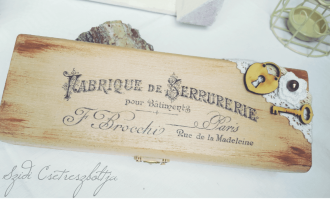 Szidi Csetreszboltja Egyedi Vintage fa tolltart