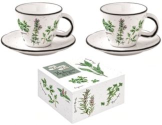 R2S Nuova Herbarium 2 szemlyes porceln cssze+alj, dobozban